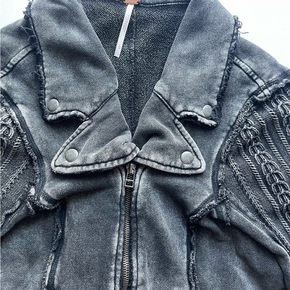 Rare Free People Moto Dolman Jacket L - Picture 7 of 7